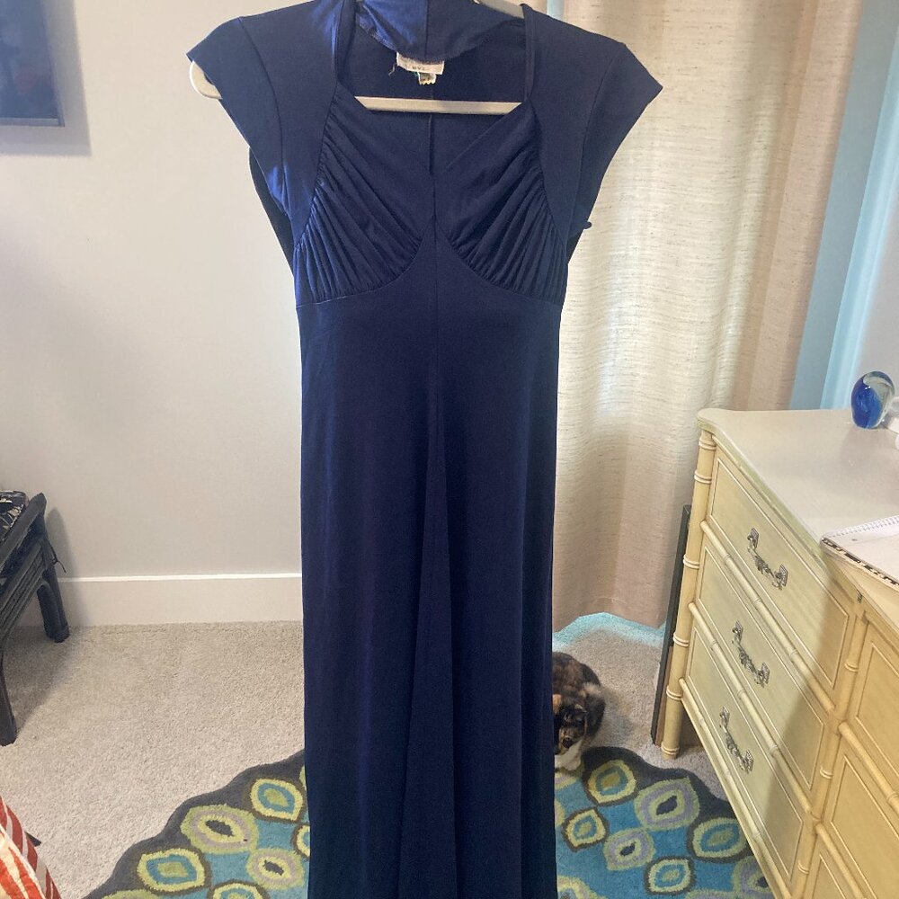 Navy Vintage 70s Loungewear Gown